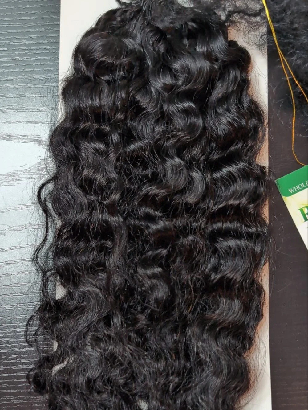 18 In 50 G Burmese Curly Human Feather Crochet Hair Natural Black